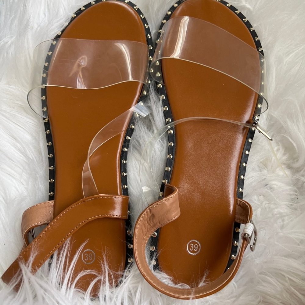New beautiful clear sandals
